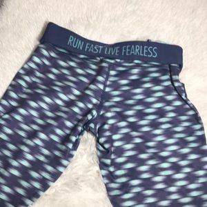 Nike Dri-fit Relay Foldover Printed Capri NWT